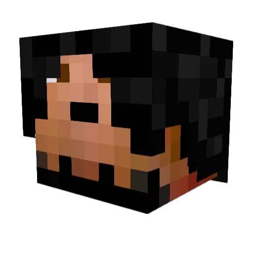 Brunky Minecraft avatar head, 3D render