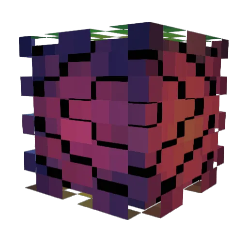 Brunmann Minecraft avatar head, 3D render