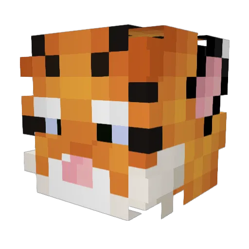BrunneisCattus Minecraft avatar head, 3D render