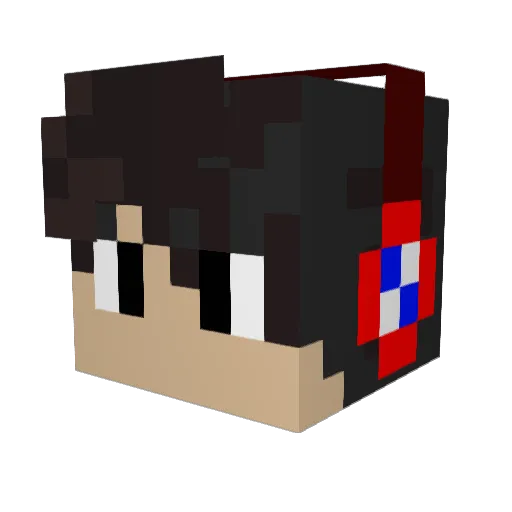 Bruno178 Minecraft avatar head, 3D render