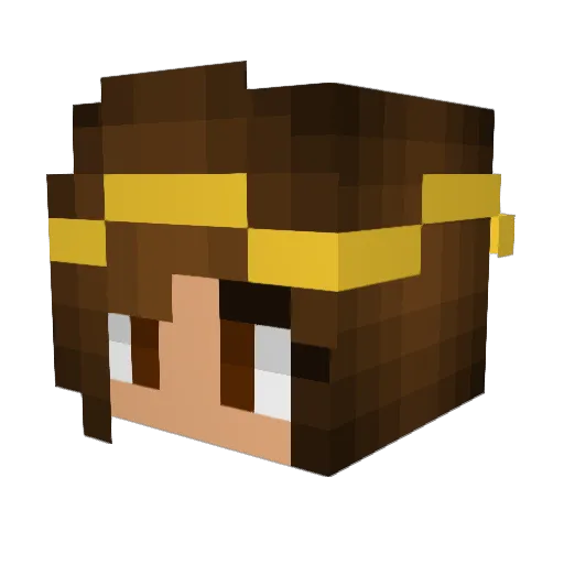 Bruno33 Minecraft avatar head, 3D render