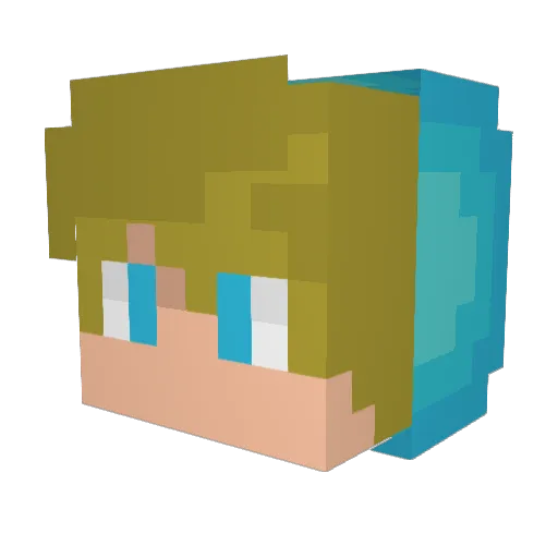 BrunoClososki Minecraft avatar head, 3D render