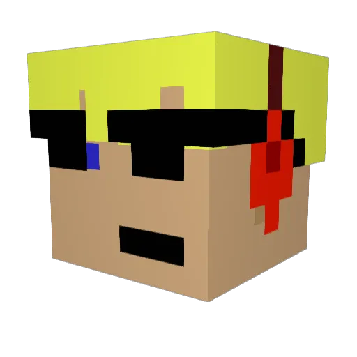 BrunoDuwe Minecraft avatar head, 3D render