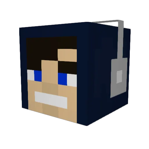 BrunoFlex Minecraft avatar head, 3D render