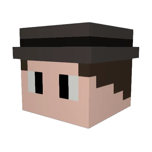 BrunoGame01 Minecraft avatar head, 3D render