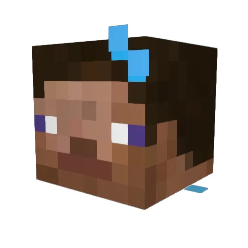 BrunoOlyver Minecraft avatar head, 3D render