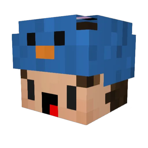 BrunoPorko Minecraft avatar head, 3D render