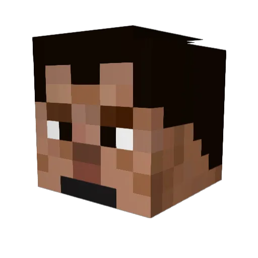 BrunoSTCD Minecraft avatar head, 3D render