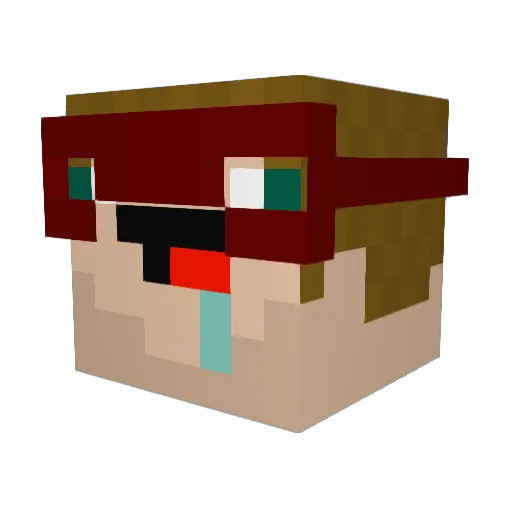 Bruno_01 Minecraft avatar head, 3D render