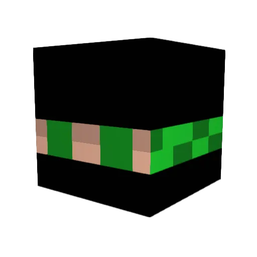 Bruno_420 Minecraft avatar head, 3D render
