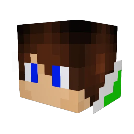 Bruno_Brill Minecraft avatar head, 3D render