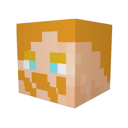 Bruno_Rpt Minecraft avatar head, 3D render