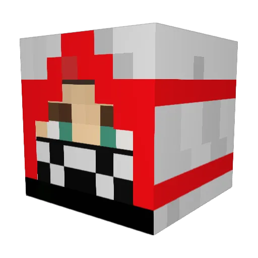 Bruno_TWD Minecraft avatar head, 3D render