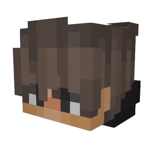 Brunoalgm Minecraft avatar head, 3D render