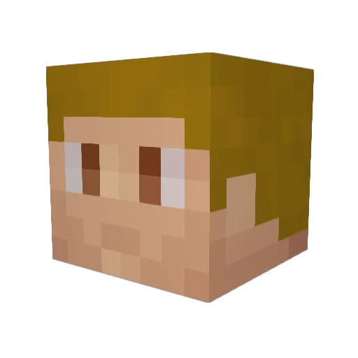 Brunogaming2009 Minecraft avatar head, 3D render