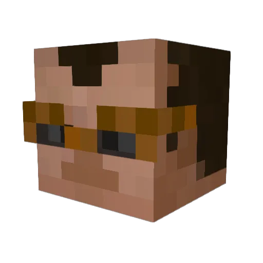 Brunogrc Minecraft avatar head, 3D render