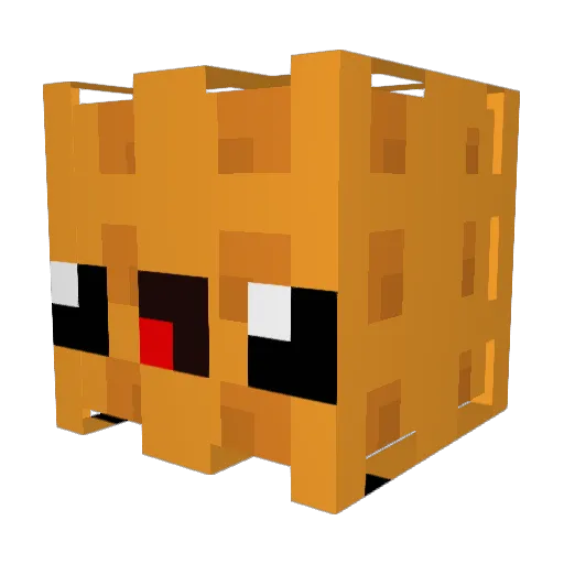 Bruntwafflee Minecraft avatar head, 3D render