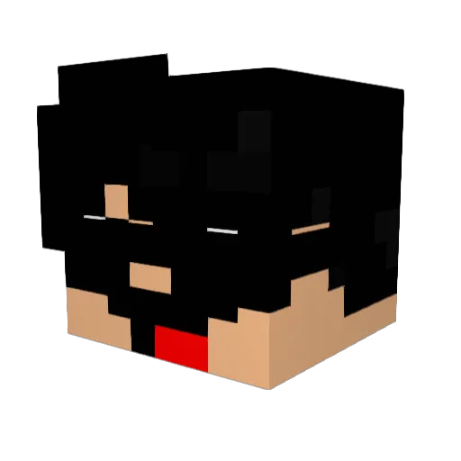Brunww Minecraft avatar head, 3D render