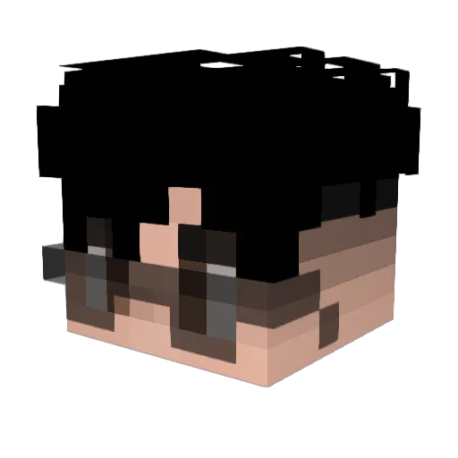 Bruoo Minecraft avatar head, 3D render