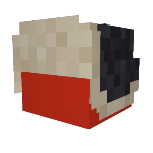 Brush__ Minecraft avatar head, 3D render