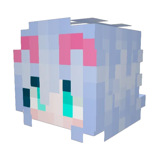 BrutalChuck Minecraft avatar head, 3D render