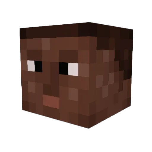 BrutalHearts Minecraft avatar head, 3D render