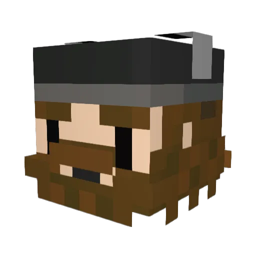 BrutalNick Minecraft avatar head, 3D render
