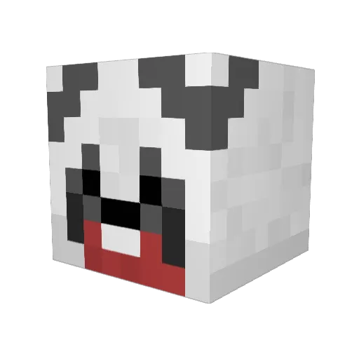 BrutalPanda Minecraft avatar head, 3D render