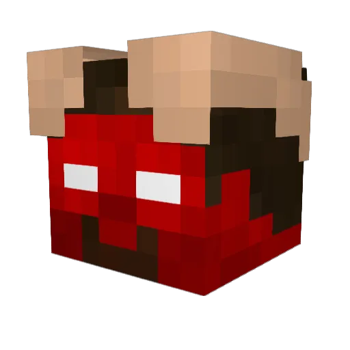 Brutalbrute Minecraft avatar head, 3D render