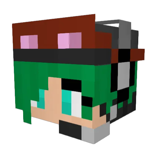 BruteKitty09 Minecraft avatar head, 3D render