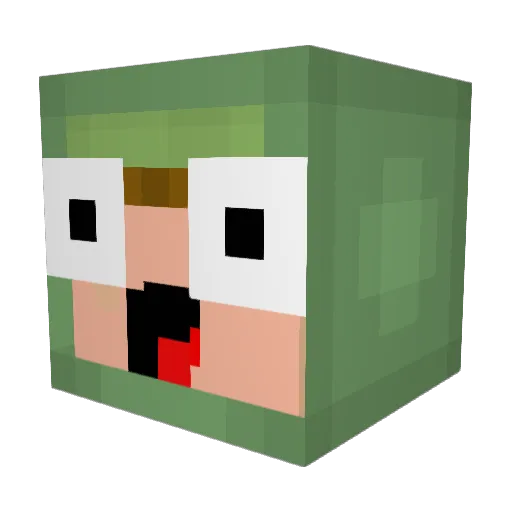 BrutekHD Minecraft avatar head, 3D render