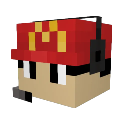 BrutonGaster_ Minecraft avatar head, 3D render