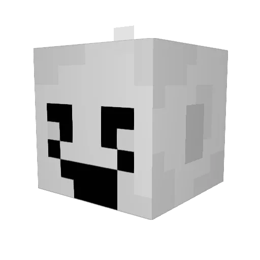 Bruukk Minecraft avatar head, 3D render
