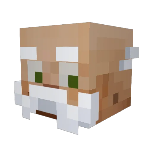 Brvhim Minecraft avatar head, 3D render
