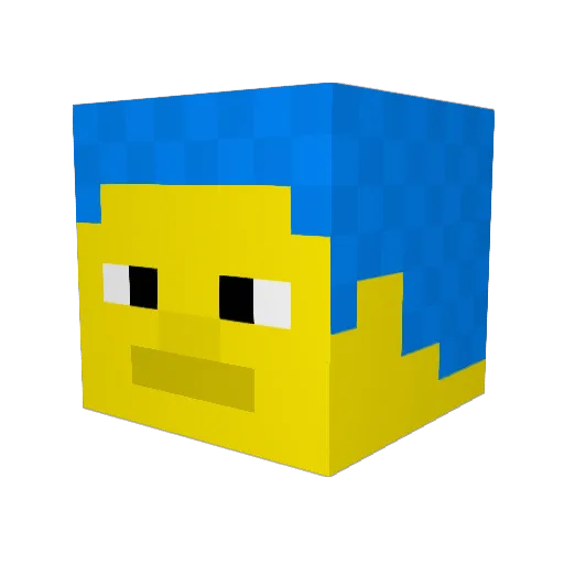 Brxdge Minecraft avatar head, 3D render