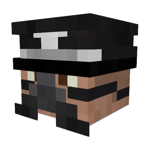 BrxkenThxrnVII Minecraft avatar head, 3D render