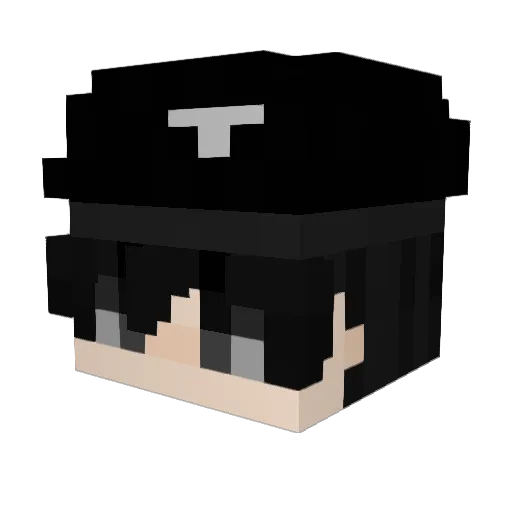 Brxmd Minecraft avatar head, 3D render