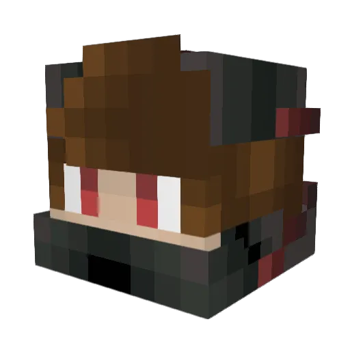 Brxndox Minecraft avatar head, 3D render