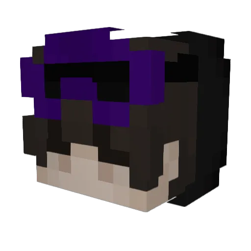 Brxtiish Minecraft avatar head, 3D render