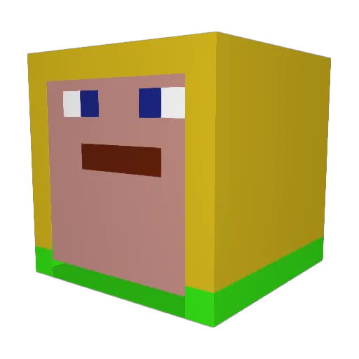 BrxzyCUddi Minecraft avatar head, 3D render