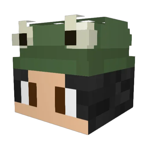 Bryan16Z Minecraft avatar head, 3D render