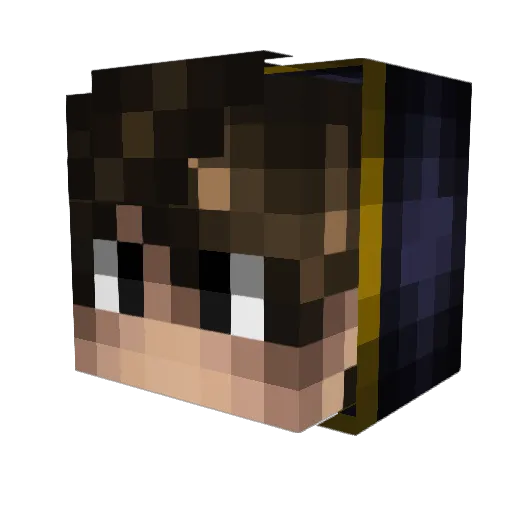 Bryan7w7 Minecraft avatar head, 3D render