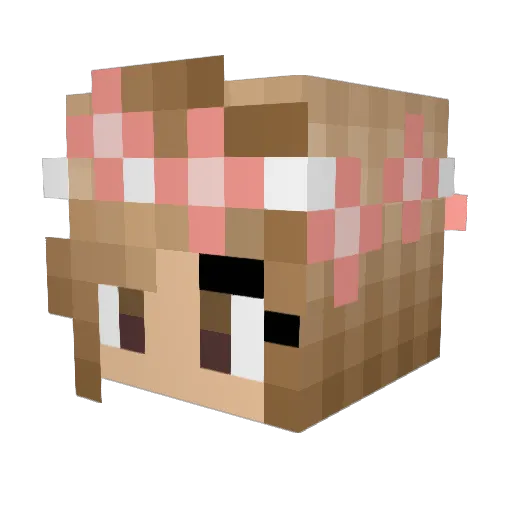 Bryannaa Minecraft avatar head, 3D render