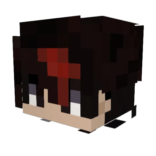 Bryant10_ Minecraft avatar head, 3D render