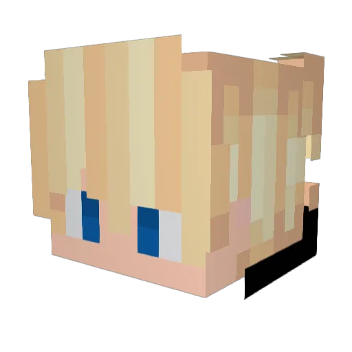 Bryasted Minecraft avatar head, 3D render