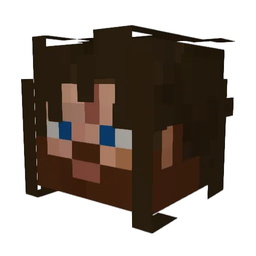 BryceNoobs Minecraft avatar head, 3D render