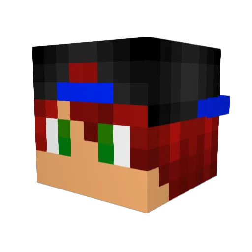 Bryce_K Minecraft avatar head, 3D render