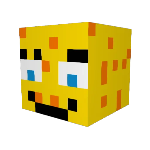 Bryce_crafts Minecraft avatar head, 3D render