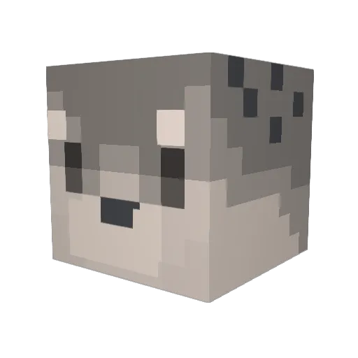 Bryceington Minecraft avatar head, 3D render