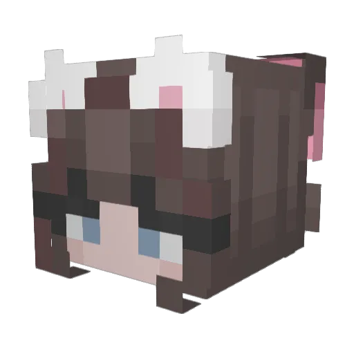 Bryhanna Minecraft avatar head, 3D render
